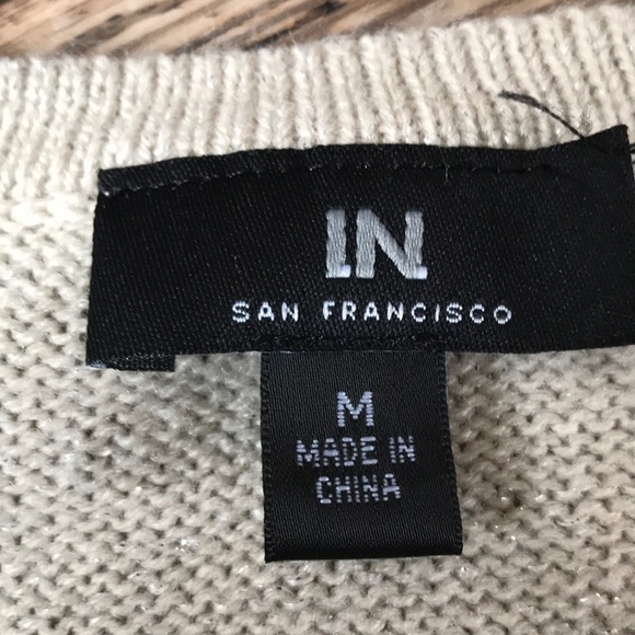 Shimmery Beige Cardigan Medium - Picture 4 of 4